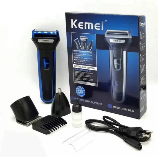 Kemei 3 In 1 Professional Hair Trimmer Nose Beard Trimmer