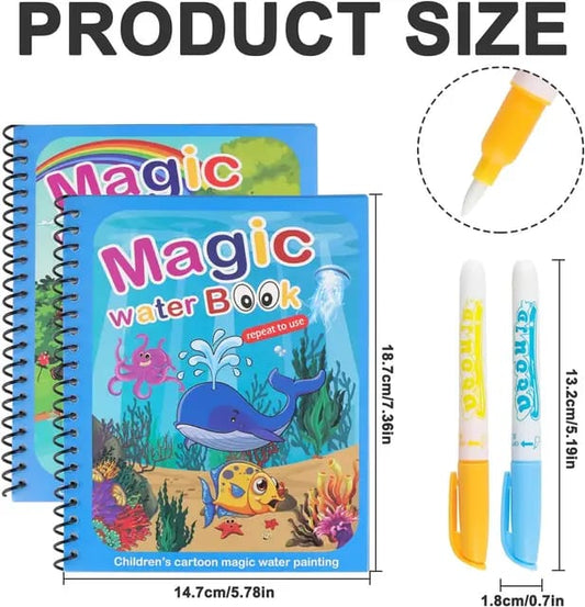 Water Magic Book for Kids – Reusable Mess-Free Coloring Fun!