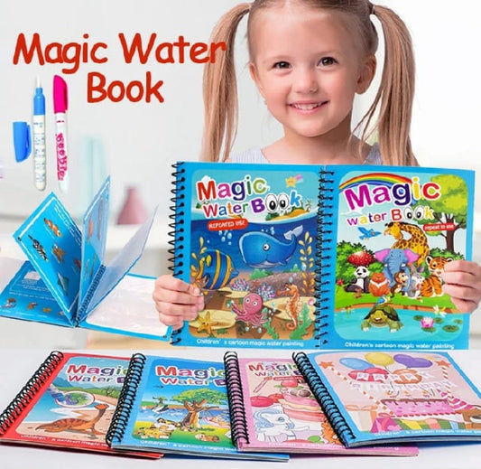 Water Magic Book for Kids – Reusable Mess-Free Coloring Fun!